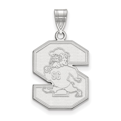 Sterling Silver Rhodium-plated LogoArt South Carolina State University Large Pendant