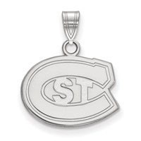 Sterling Silver Rhodium-plated LogoArt St. Cloud State University Small Pendant view 1