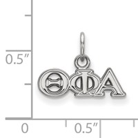 Sterling Silver Rhodium-plated LogoArt Theta Phi Alpha Sorority Greek Letters Extra Small Pendant view 2