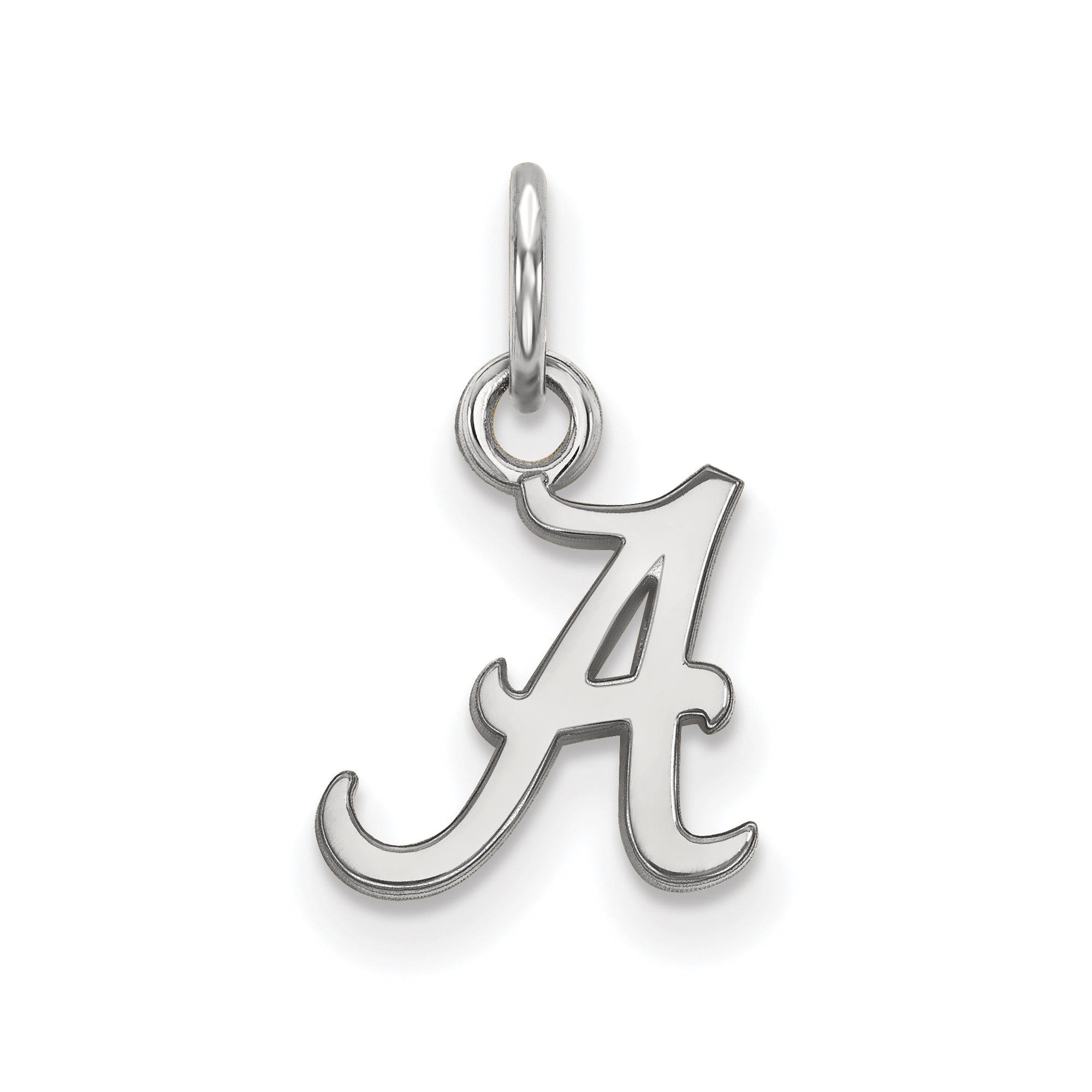 LogoArt University of Alabama Letter A Extra Small Pendant Sterling/Gold