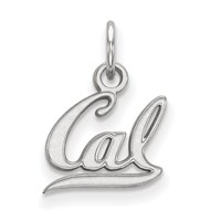 Sterling Silver Rhodium-plated LogoArt University of California Berkeley Extra Small Pendant view 1