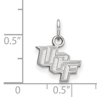 Sterling Silver Rhodium-plated LogoArt University of Central Florida U-c-f Extra Small Pendant view 2