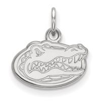Sterling Silver Rhodium-plated LogoArt University of Florida Gator Extra Small Pendant view 1