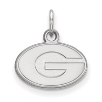 Sterling Silver Rhodium-plated LogoArt University of Georgia Letter G Extra Small Pendant view 1