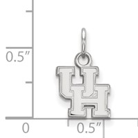 Sterling Silver Rhodium-plated LogoArt University of Houston U-h Extra Small Pendant view 2
