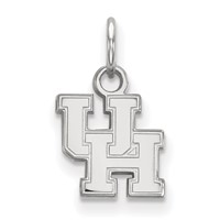 Sterling Silver Rhodium-plated LogoArt University of Houston U-h Extra Small Pendant view 1