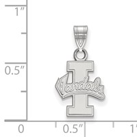 Sterling Silver Rhodium-plated LogoArt University of Idaho Vandals Small Pendant view 2