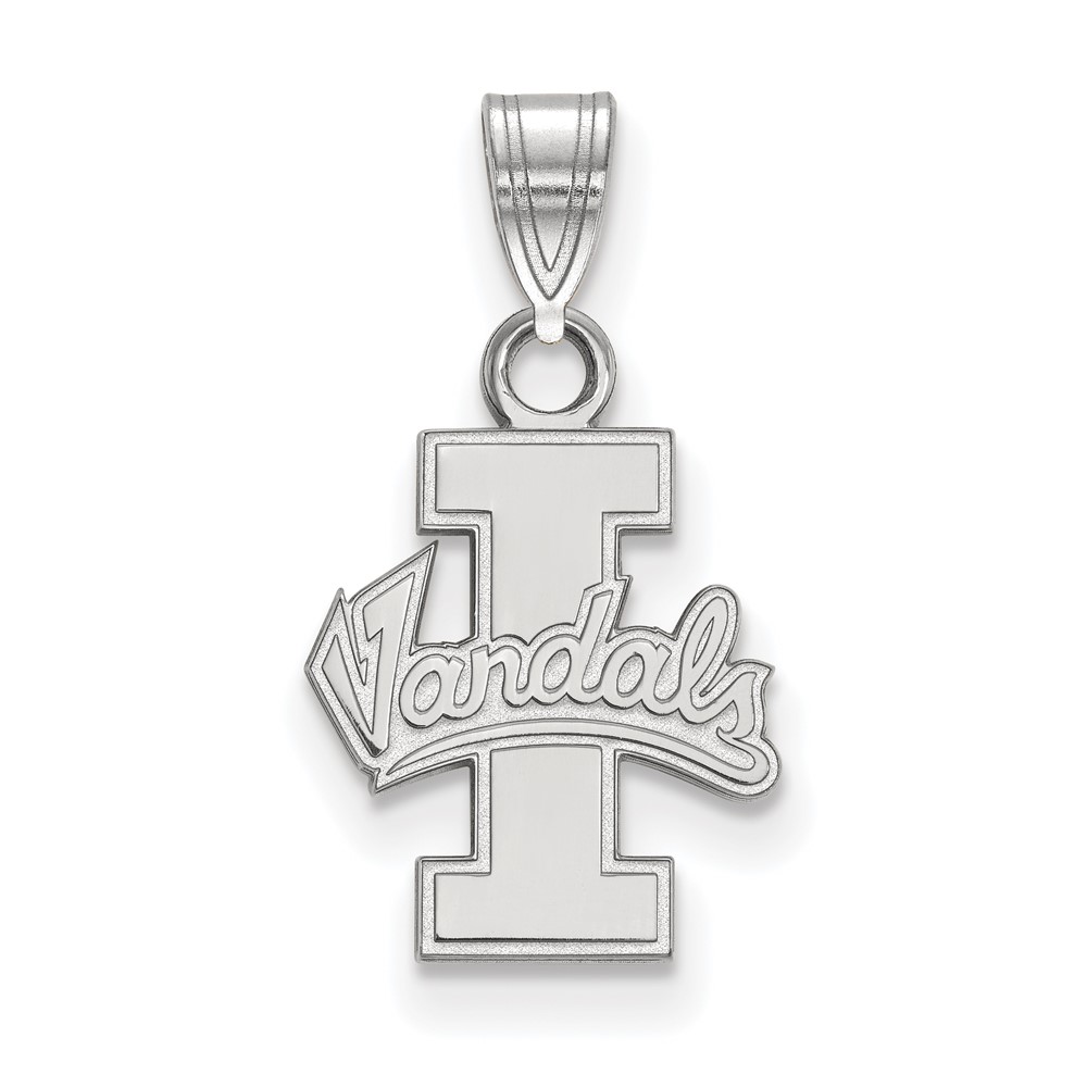 Sterling Silver Rhodium-plated LogoArt University of Idaho Vandals Small Pendant