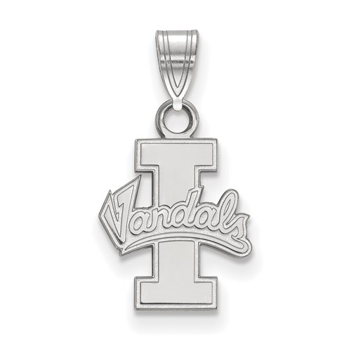 Sterling Silver Rhodium-plated LogoArt University of Idaho Vandals Small Pendant