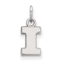 Sterling Silver Rhodium-plated LogoArt University of Illinois Letter I Extra Small Pendant view 1