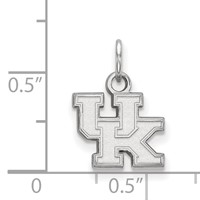 Sterling Silver Rhodium-plated LogoArt University of Kentucky U-k Extra Small Pendant view 2