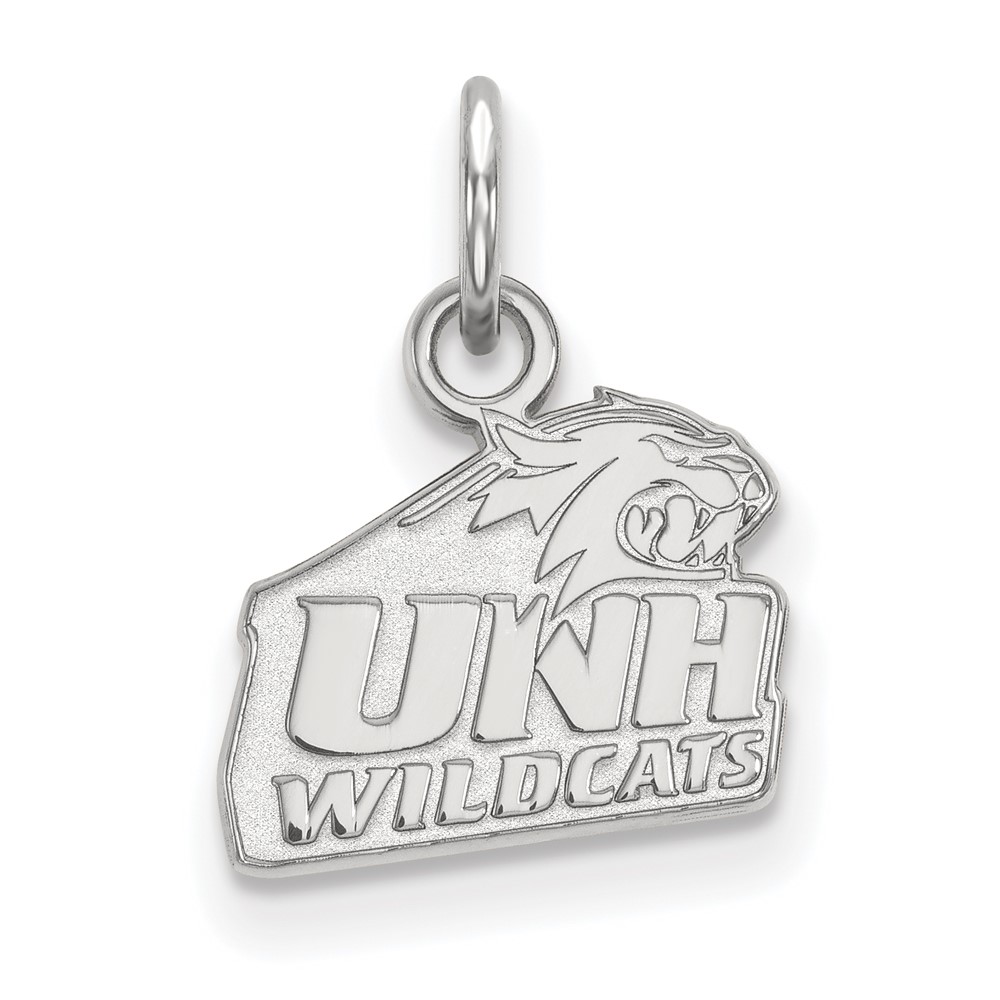 Sterling Silver Rhodium-plated LogoArt University of New Hampshire Extra Small Pendant