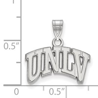 Sterling Silver Rhodium-plated LogoArt University of Nevada-Las Vegas U-n-l-v Small Pendant view 2