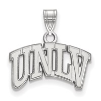 Sterling Silver Rhodium-plated LogoArt University of Nevada-Las Vegas U-n-l-v Small Pendant view 1