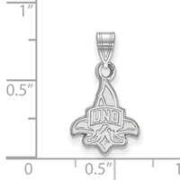 Sterling Silver Rhodium-plated LogoArt University of New Orleans U-n-o Small Pendant view 2