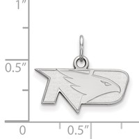 Sterling Silver Rhodium-plated LogoArt University of North Dakota Extra Small Pendant view 2