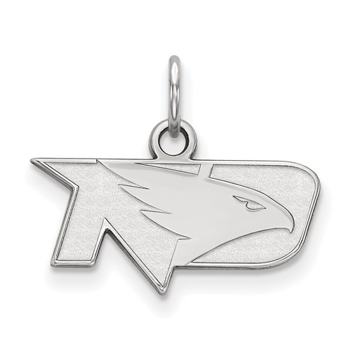 Sterling Silver Rhodium-plated LogoArt University of North Dakota Extra Small Pendant