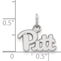 Sterling Silver Rhodium-plated LogoArt University of Pittsburgh Extra Small Pendant view 2