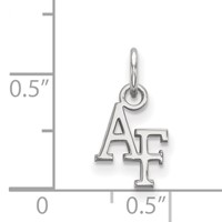 Sterling Silver Rhodium-plated LogoArt United States Air Force Academy A-f Extra Small Pendant view 2