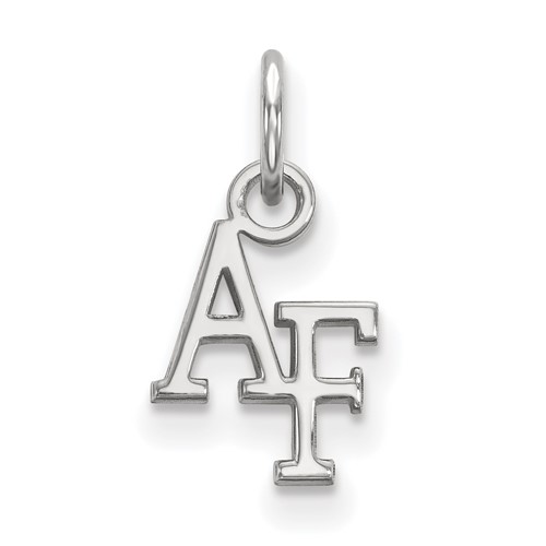 Sterling Silver Rhodium-plated LogoArt United States Air Force Academy A-f Extra Small Pendant
