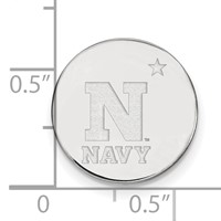 Sterling Silver Rhodium-plated LogoArt US Naval Academy Lapel Pin view 3
