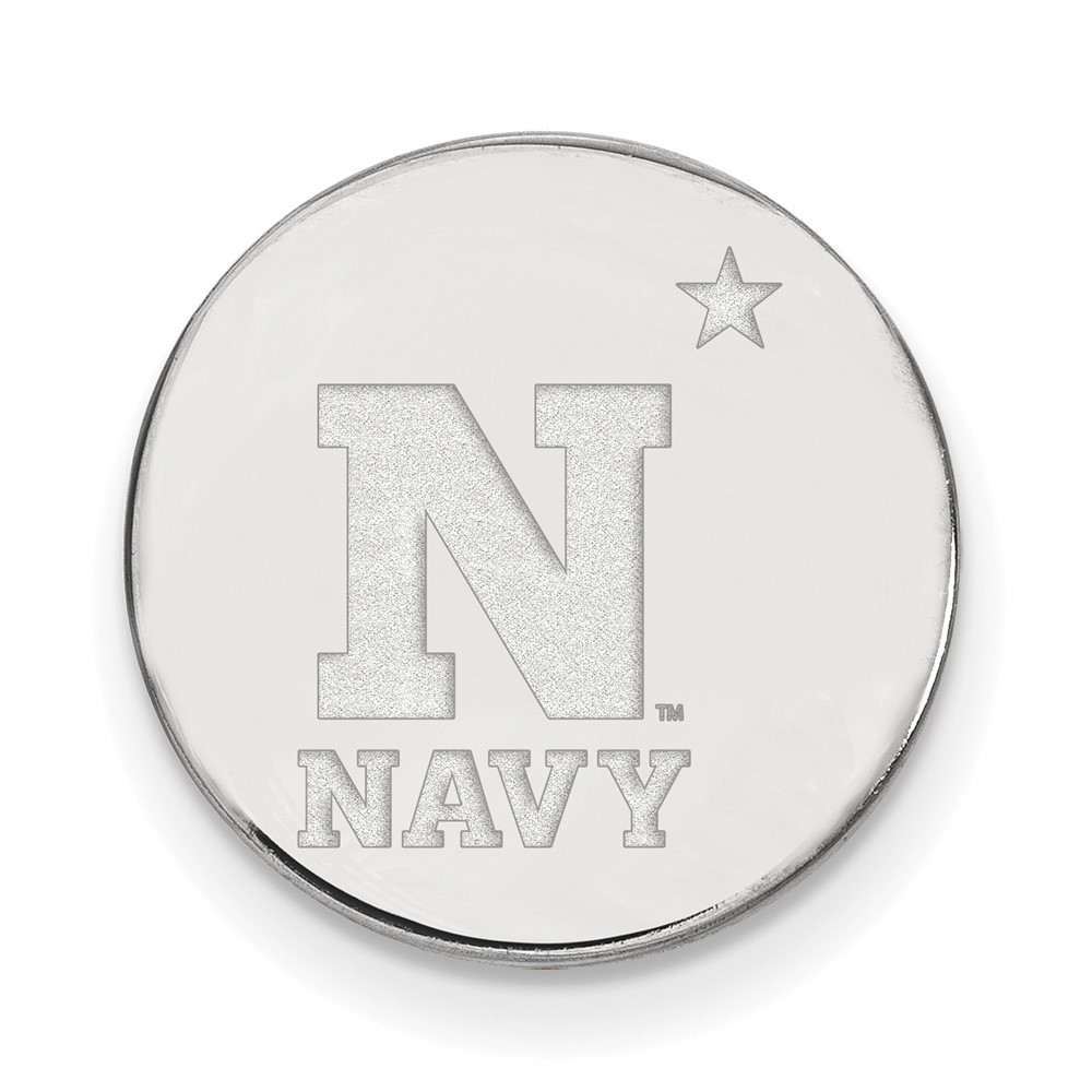 Sterling Silver Rhodium-plated LogoArt US Naval Academy Lapel Pin