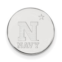 Sterling Silver Rhodium-plated LogoArt US Naval Academy Lapel Pin view 1