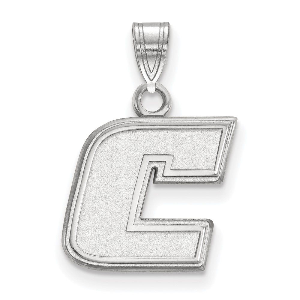 Sterling Silver Rhodium-plated LogoArt University of Tennessee At Chattanooga Letter C Small Pendant