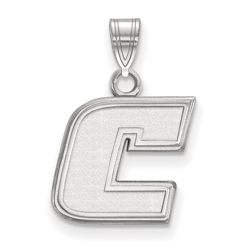 Sterling Silver Rhodium-plated LogoArt University of Tennessee At Chattanooga Letter C Small Pendant