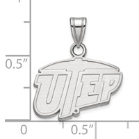 Sterling Silver Rhodium-plated LogoArt University of Texas At El Paso Small Pendant view 2