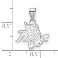 Sterling Silver Rhodium-plated LogoArt University of Tulsa Small Pendant view 2