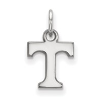 Sterling Silver Rhodium-plated LogoArt University of Tennessee Letter T Extra Small Pendant view 1