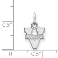 Sterling Silver Rhodium-plated LogoArt University of Virginia Extra Small Pendant view 2