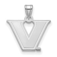 Sterling Silver Rh-plated LogoArt Vanderbilt University Small Pendant view 1