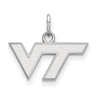 Sterling Silver Rhodium-plated LogoArt Virginia Tech V-t Extra Small Pendant view 1