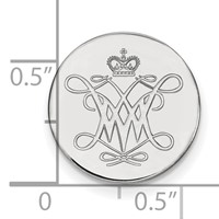 Sterling Silver Rhodium-plated LogoArt College of William and Mary Lapel Pin view 3