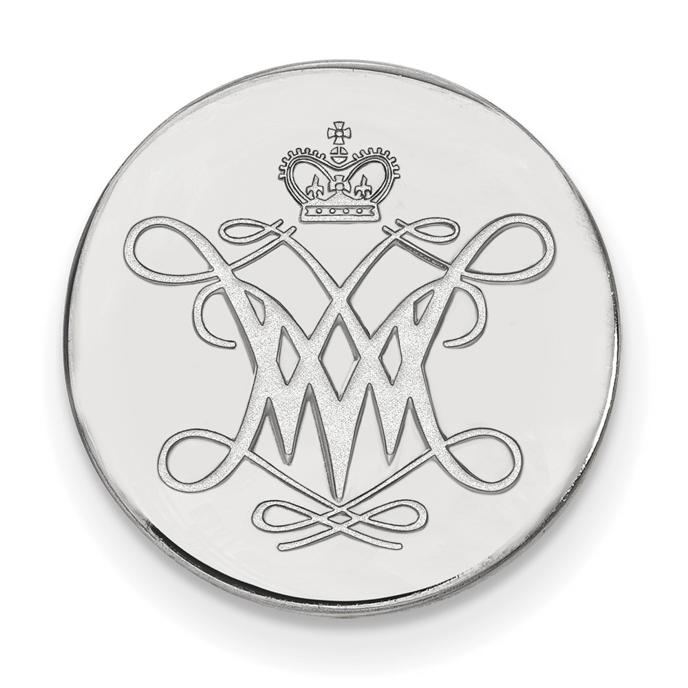 Sterling Silver Rhodium-plated LogoArt College of William and Mary Lapel Pin