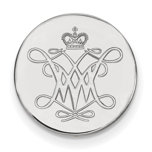 Sterling Silver Rhodium-plated LogoArt College of William and Mary Lapel Pin