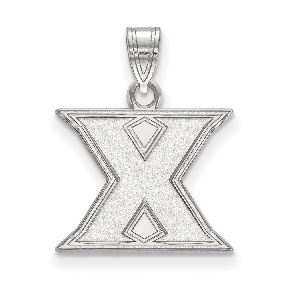 Sterling Silver Rhodium-plated LogoArt Xavier University Letter X Small Pendant