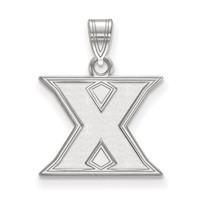 Sterling Silver Rhodium-plated LogoArt Xavier University Letter X Small Pendant view 1