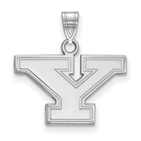 Sterling Silver Rhodium-plated LogoArt Youngstown State University Letter Y Small Pendant view 1