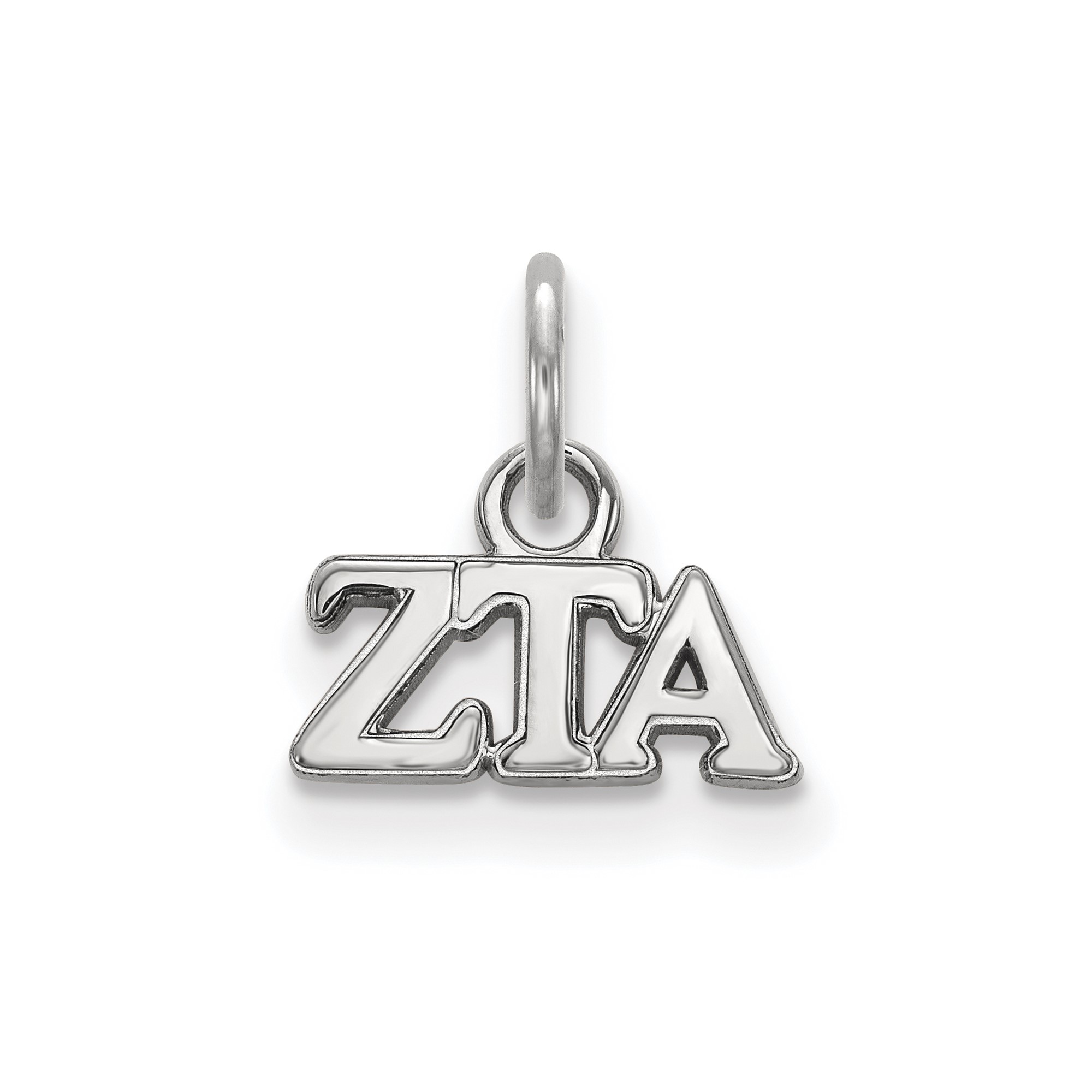 LogoArt Zeta Tau Alpha Sorority Greek Letters Extra Small Pendant Sterling/Gold