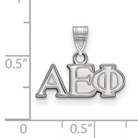 Sterling Silver Rhodium-plated LogoArt Alpha Epsilon Phi Sorority Greek Letters Small Pendant view 2