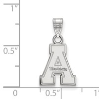 Sterling Silver Rhodium-plated LogoArt Appalachian State University Small Pendant view 2