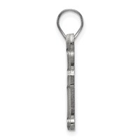 Sterling Silver Rhodium-plated LogoArt Baylor University Bears Small Pendant view 2