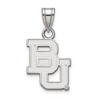 Sterling Silver Rhodium-plated LogoArt Baylor University Bears Small Pendant view 1
