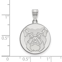 Sterling Silver Rhodium-plated LogoArt Butler University Bulldog Large Pendant view 2