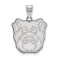 Sterling Silver Rhodium-plated LogoArt Butler University Bulldog Large Pendant view 1