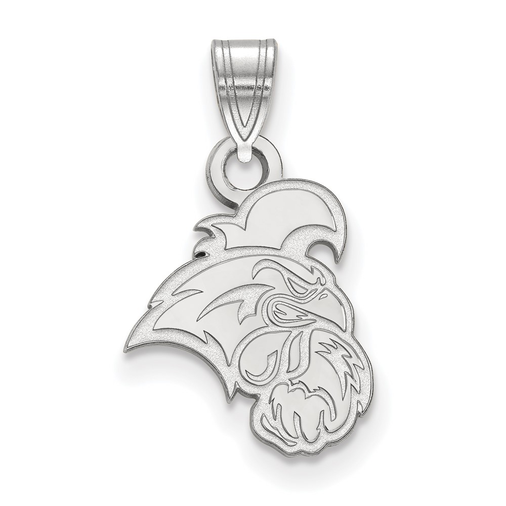 Sterling Silver Rhodium-plated LogoArt Coastal Carolina University Chanticleer Small Pendant