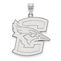 Sterling Silver Rhodium-plated LogoArt Creighton University Bluejay Extra Large Pendant view 1